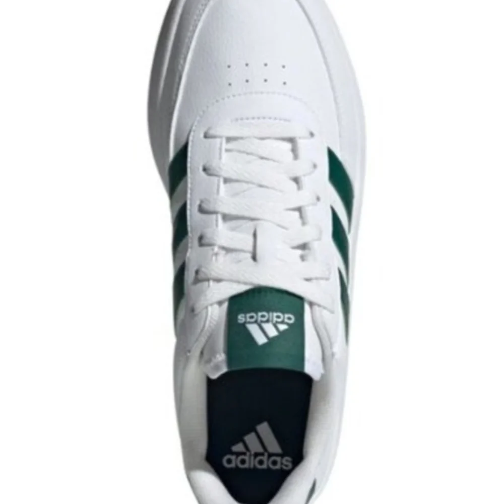 Adidas Breaknet 2.0 Men's White and Green Court Sneakers Size 9.5 & 11 NWT - Picture 4 of 6